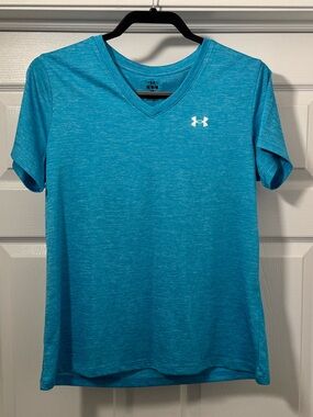 Under Armour Heathered Teal Short Sleeve Performance Tee